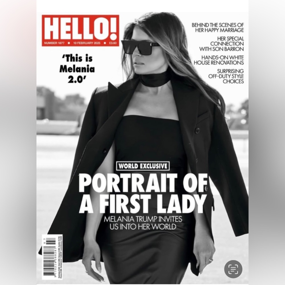 Melania Trump Hello Magazine COVER POSTER + BONUS Free Official Portrait POSTER